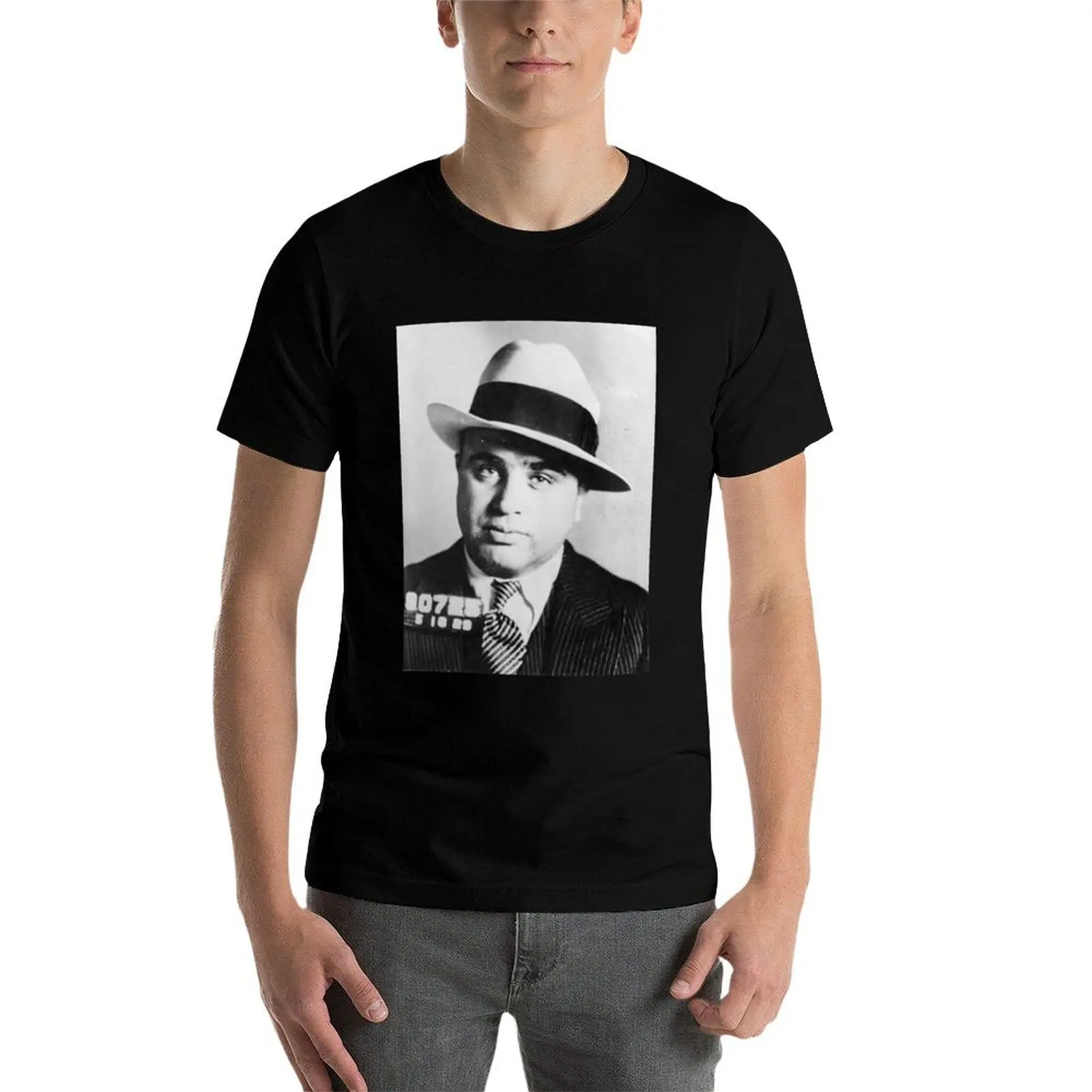 Фото Мужская футболка Capone man t Al Mughot, хлопковая рубашка с аниме для рубашек №3