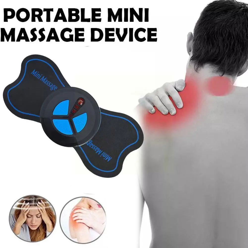 

Mini Electric Neck Massager 6 Massage Modes Relaxation Body Muscle Massage Neck Vibration Patch Relaxation Shoulder Massage