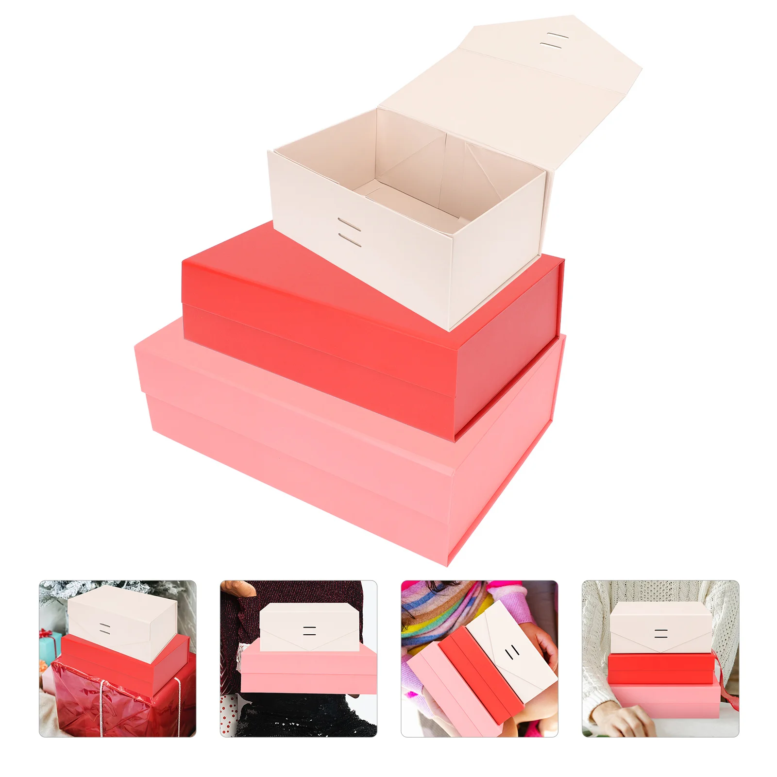 

3pcs Gift Packaging Boxes Graduation Party Gift Boxes Watch Jewelry Packing Box