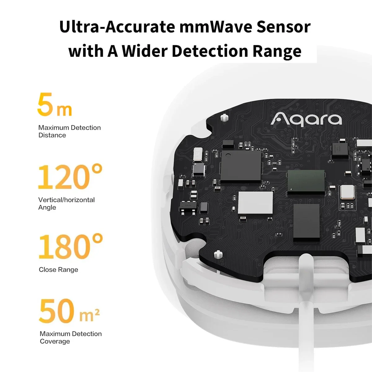 Фото Датчик присутствия человека Aqara FP1 Zigbee 3.0: высокоточный, всесторонний, интеллектуальный, для HomeKit №4