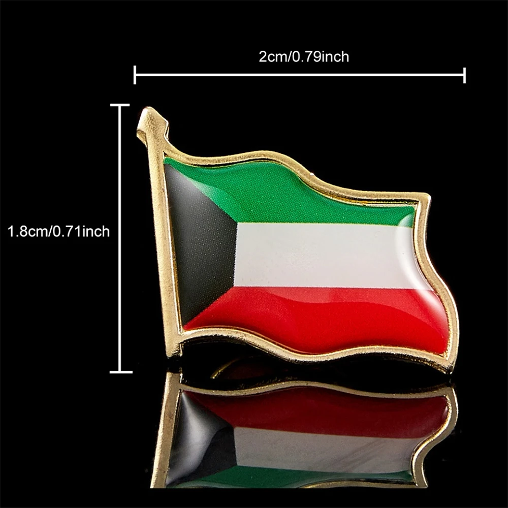 Эмалированная заколка для лацкана с флагом страны Кувейта Ближнего Востока