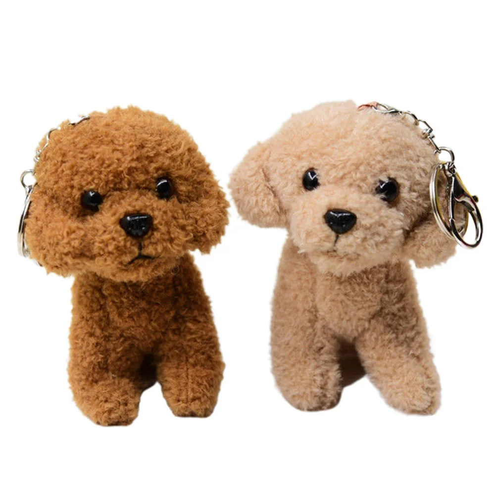 

2 Pcs Key Chain Lovely Plush Puppy Keychains Cartoon Dog Toys Portable Kawaii Stuffed Bag Supplies Pendant Gift Shin-chan