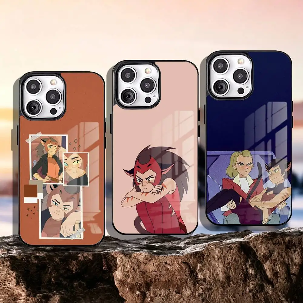 Фото Чехлы для телефонов A-Adora C-Catra S-She-Ra для iPhone 17, 16, 15, 14, 13, 12, 11 Pro Max: ультратонкий магнитный чехол с теплоотводом №2