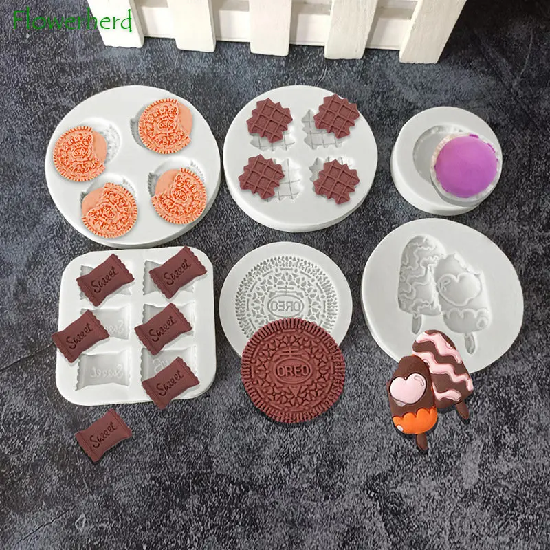 

Macaron Olio Chocolate Cake Biscuit Mold DIY Baking Tools Cookies Cake Decoration Accessories Fondant Silicone Resin Molds