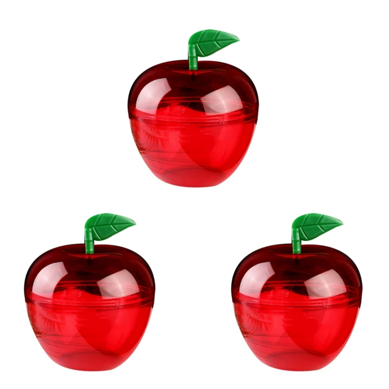 

60PCS Wedding Party Preference Apple Container Toy Filled Plastic Apple Shaped Candy Box Birthday/Wedding Decoration