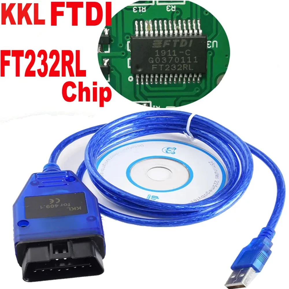 Диагностический Инструмент VAG 409 KKL С Чипом FTDI Сканер OBD2 Для Audi Seat VW Skoda