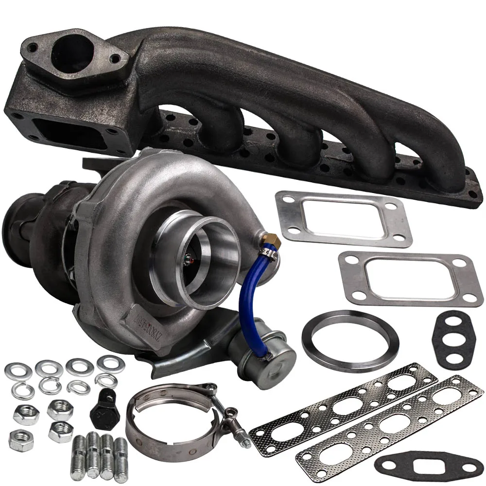 Турбокомпрессор T3 T04E Turbo A/R .50 турбина 0 63 V-диапазона и турбоколлектор для BMW