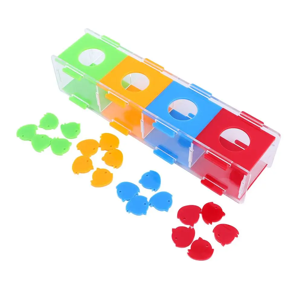 

Cockatiel Budgie Interactive Education Playing Parakeet Color Separation Bird Toys Parrot Puzzle Coin Box