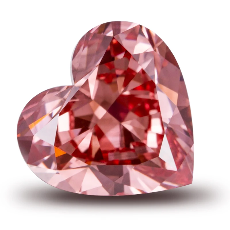 

2ct Pink CVD Lab Grown Diamond Heart Shape