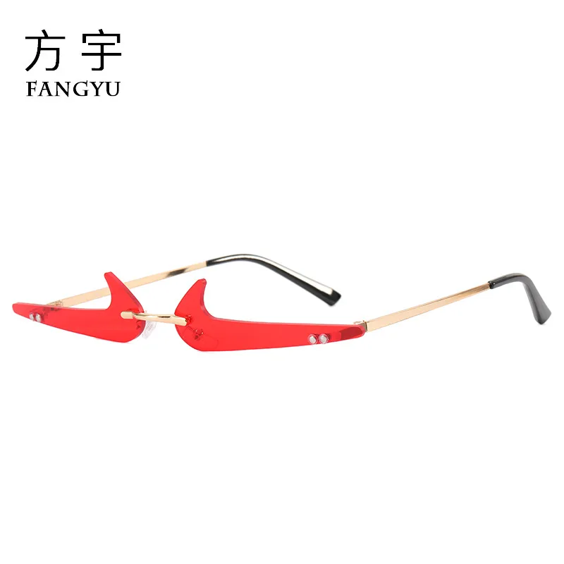 

2023 new heterosexual dance, borderless glasses trend fashion hook new European and American sunglasses