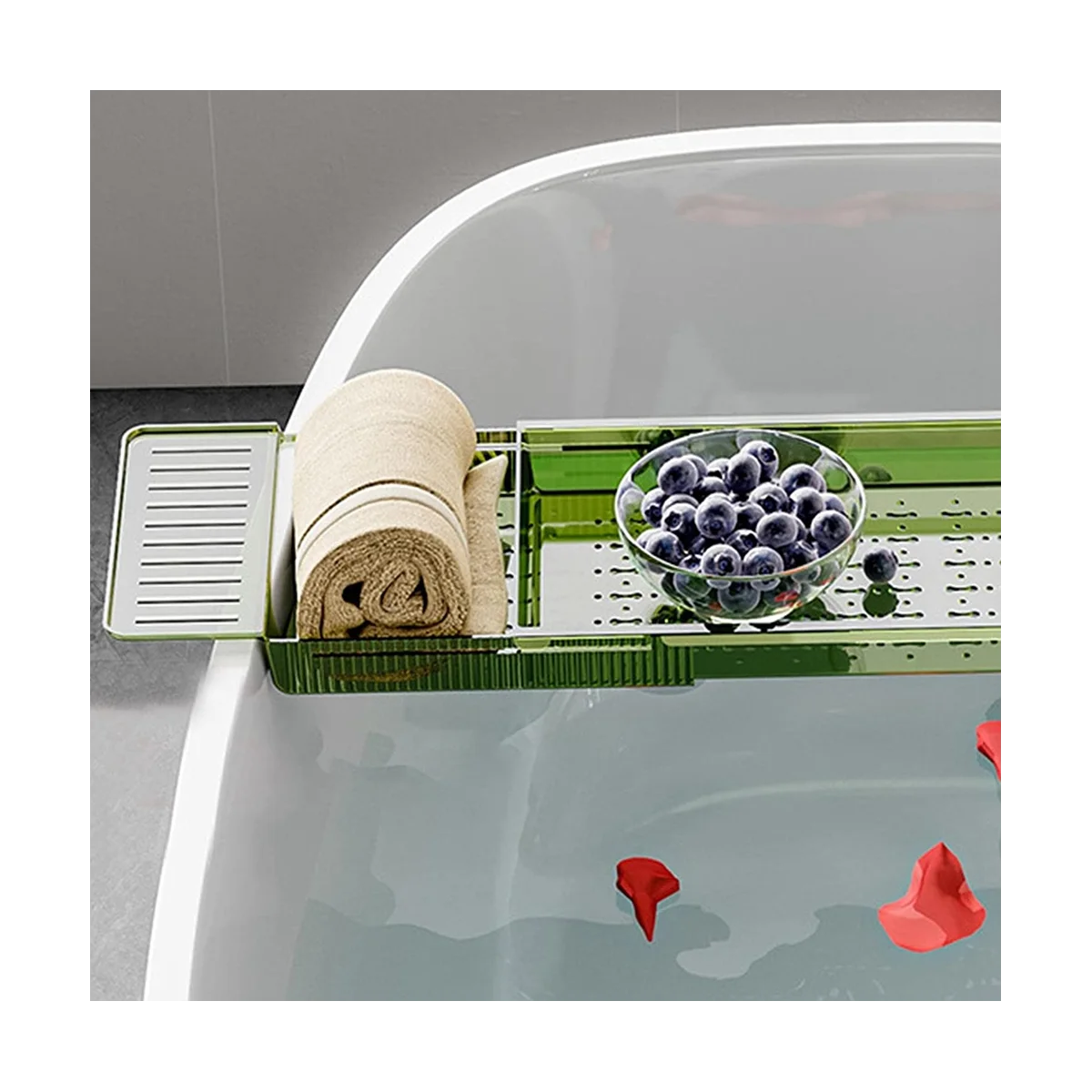 

Bathtub Tray,Expandable Bath Table over Tub,Multifunctional Bath Rack Tub Organizer, Tub Organizer Holder A