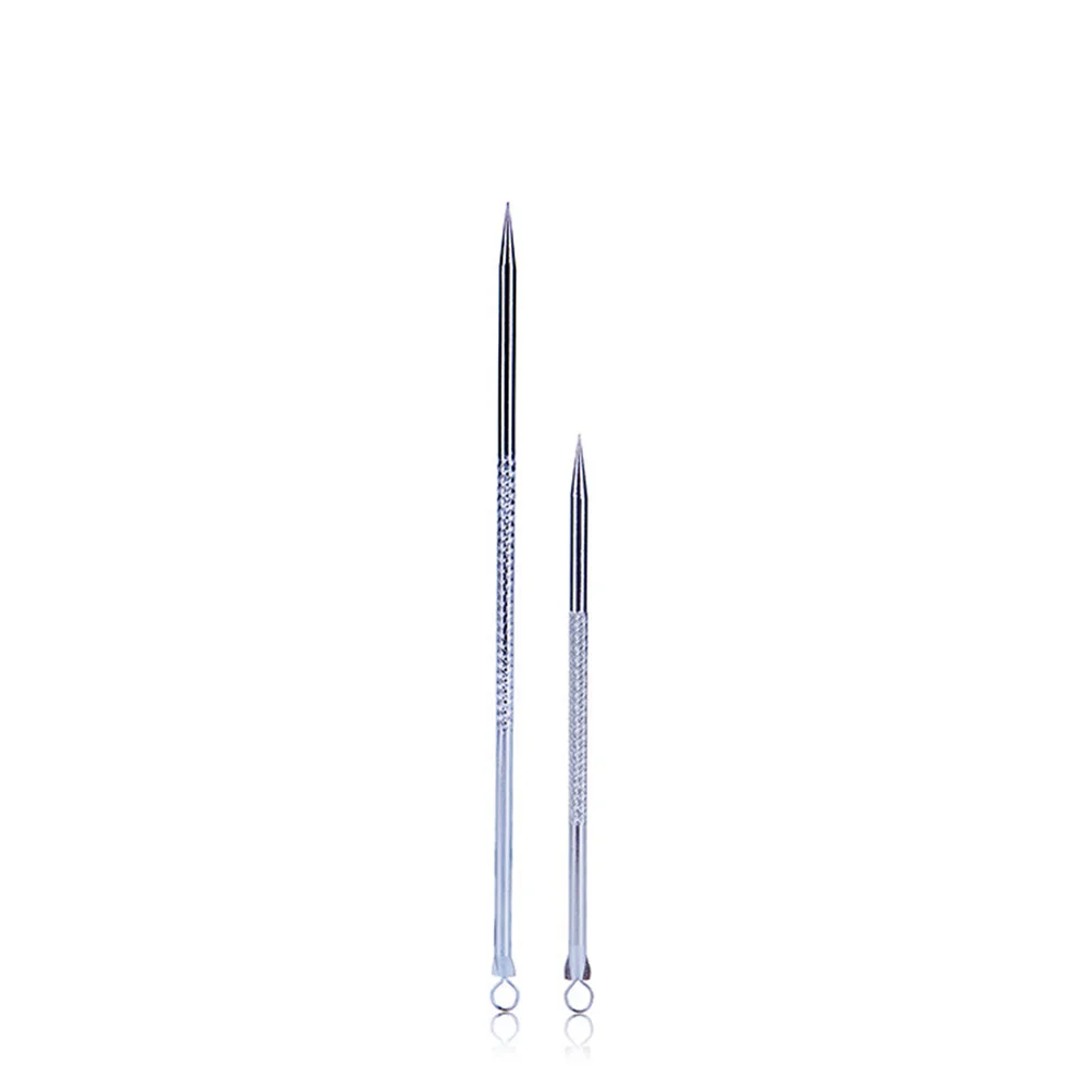 

2pcs Acne Cleaner Blemish Needle Pimple Spot Extractor Pin Tool Pimple Comedone Extractor Tool (Silver)