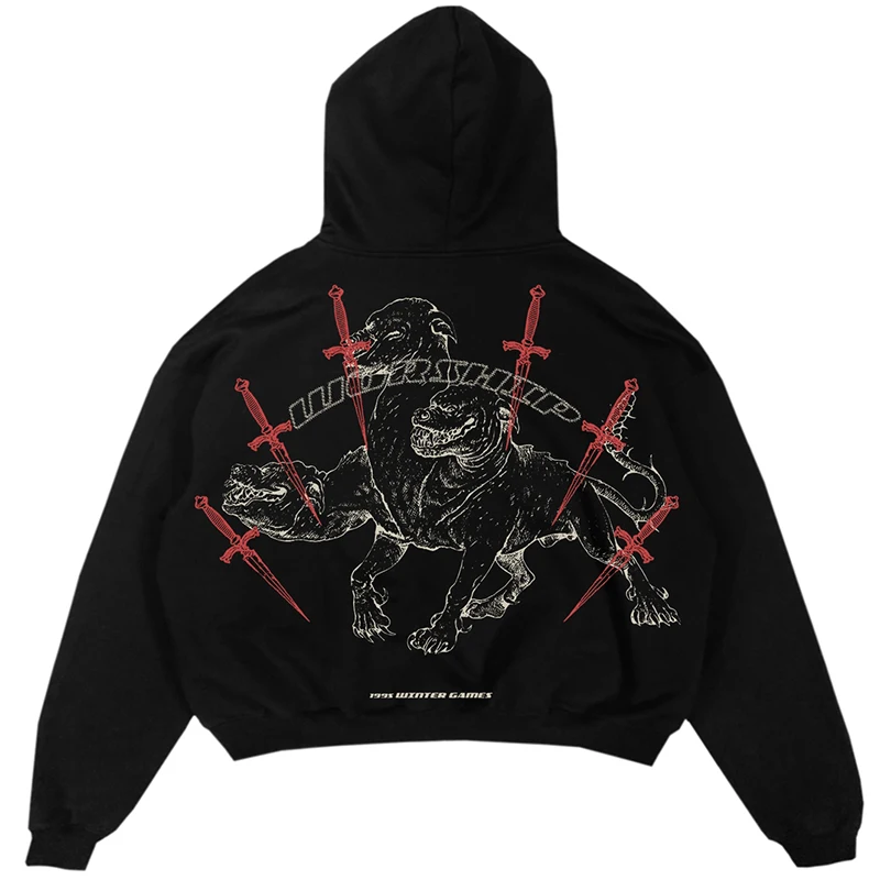 

Y2k Men Emo Streetwear Hoodie Sweatshirts Fairy Grunge Pullover Oversized women Goth Tops Hoodies Clothes clothing Long Sleeve