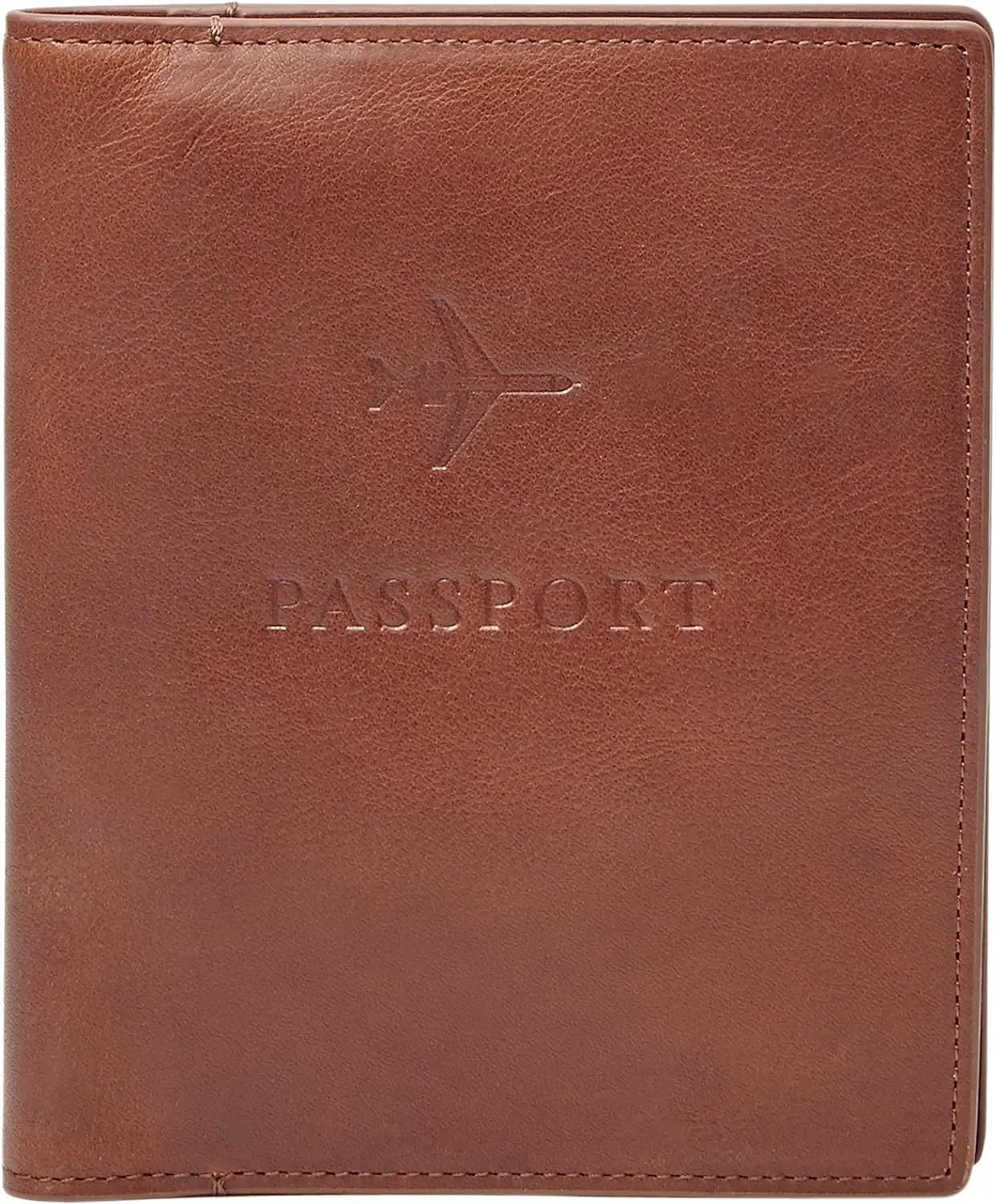 

Leather RFID Blocking Passport Holder Case Wallet, Cognac (Model MLG0358222)