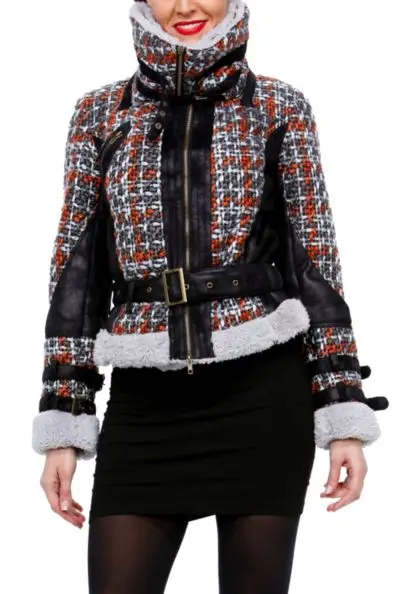 

Spanish single ladies tide brand personality embroidered tweed jacket warm line