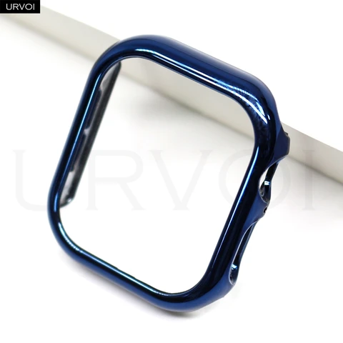 Galvanic case URVOI for Apple Watch Series 10 9 8 7 6 SE 5 bumper frame cover PC half protection for iWatch scratch protection