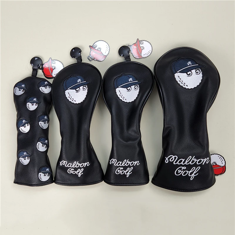 

Golf Club Cover Putting Fairway Wood Cover Ball Head Cap Protective Cover 4 Piece Set