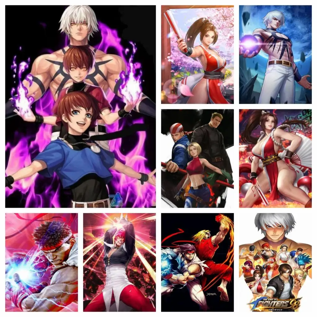 

Картина из мультфильмов Ken-Street Fighter, алмазная живопись, персонажи игры, аниме, полноразмерная мозаика, вышивка крестиком, домашнее декоратив...