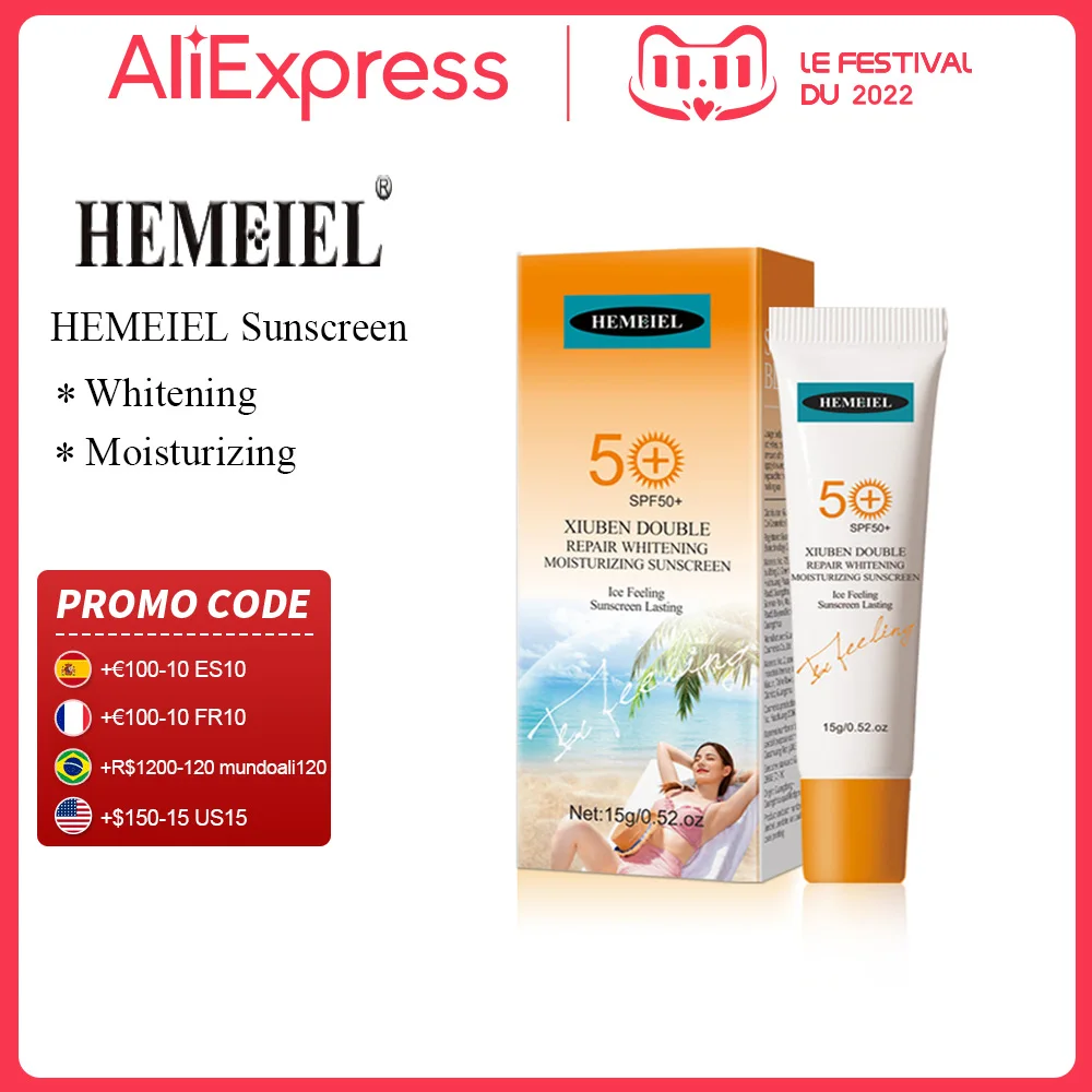 

HEMEIEL Facial Sunscreen Body Sunblock Cream Whitening Cream Sunscreen Face SPF 50 Anti-Aging Oil-control Moisturizing Skin Care