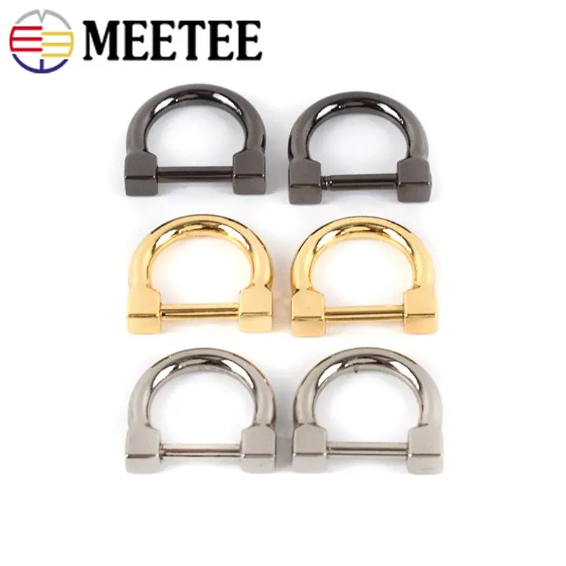 4/10 шт. 13 мм металлическая пряжка с D-образным кольцом съемная открытая застежка