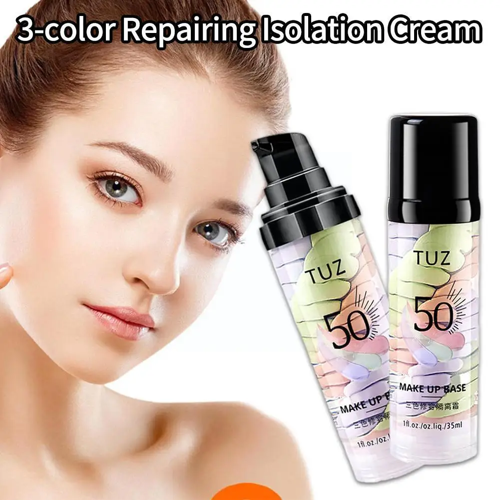 

3 Color Repairing Isolation Cream Moisturizing Control Makeup BB Waterproof Primer Complexion Cream Oil Brightening H1V1