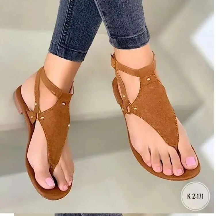 

Medieval strappy sandals Leisure Retro Women Gladiator Flat Sandals Ankle Strap Ankle Strap Summer Beach Sandals Lace-Up Buckle
