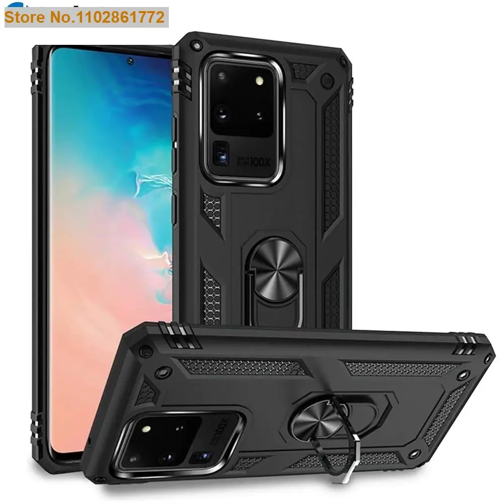 

Luxury Armor Magnetic Case For Samsung Galaxy S21 Ultra S20 EF S10 Plus A12 A32 A42 A52 A72 A21S A31 A41 Note 10 20 Stand Cover