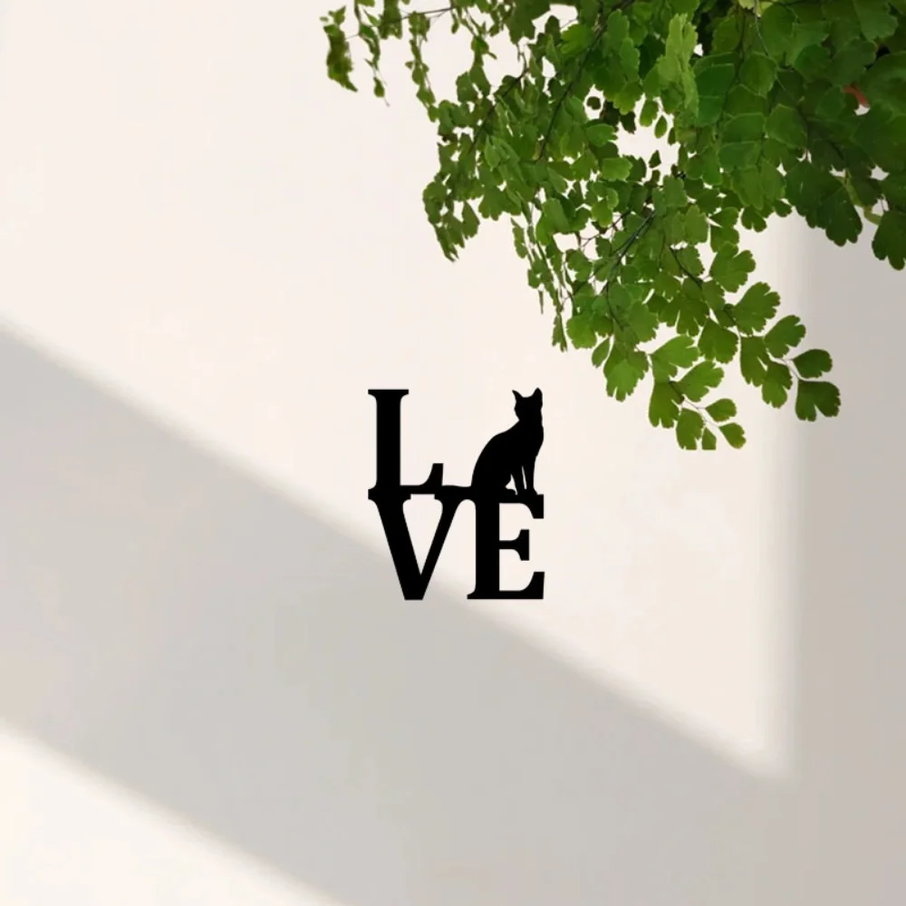 Украшение для стен с любовью: потрясающая металлическая картина в виде кота