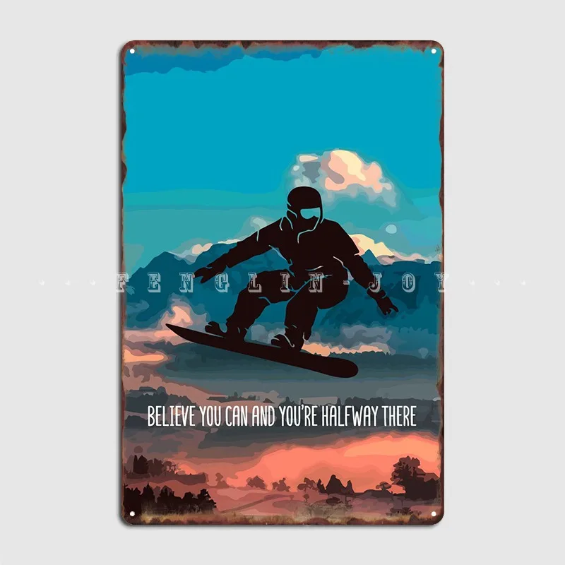 

Snowboard Cool Wall Decor Metal Sign Printing Club Painting Decor Cinema Tin Sign PosterRoom Bar Cafe Wall Paintings