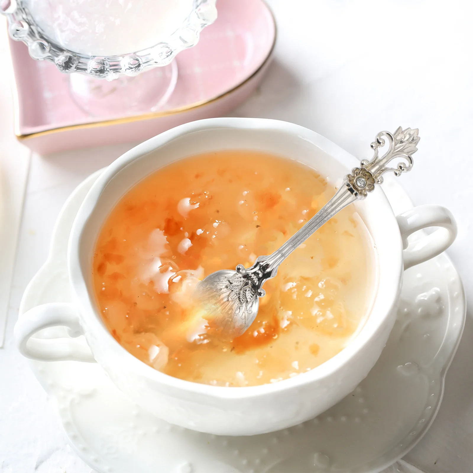 4 шт. прочные ложки для смешивания из цинкового сплава практичные кофейные