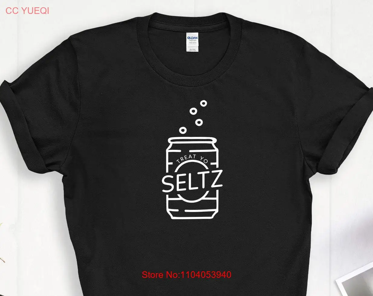 Футболка Treat Yo Seltz забавная футболка Seltzer Lover освежающий юмор для напитков