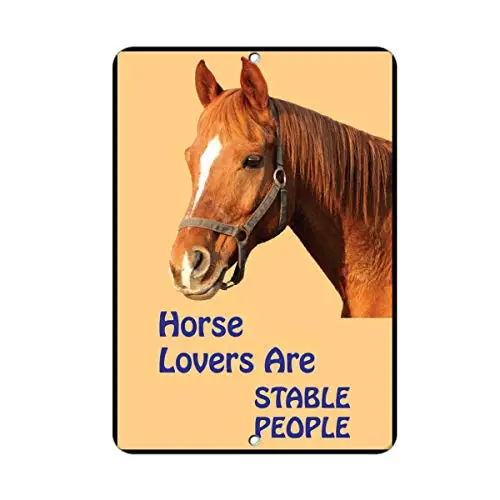 

nobrand Horse Lovers are Stable People 8x12 Inch Sign Decor Metal Tin Sign