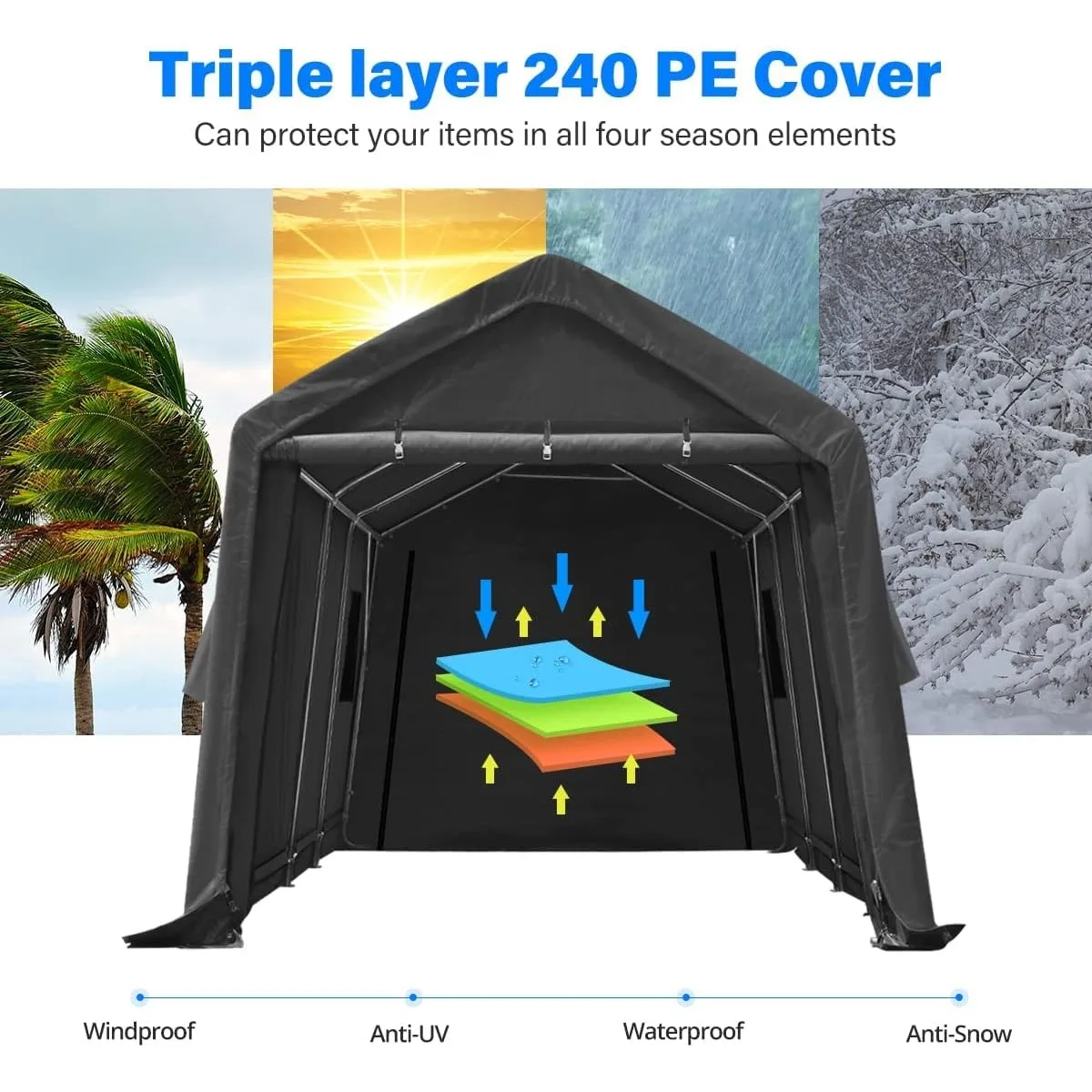 10x20 футов сверхмощный навес для палатки на открытом воздухе противоснежный