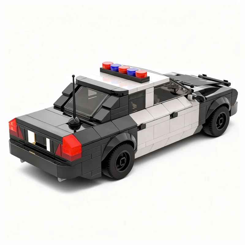 Фото 378 деталей MOC City Champions Fordes Crown Victoria Police Interceptor, модель из строительных блоков, 3D-дисплей, креативный конструктор. №2
