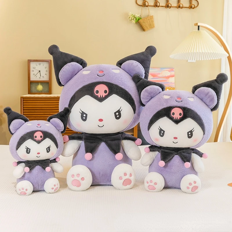 

Мультфильм Sanrio Kawaii Kuromi плюшевая игрушка милая кукла аниме игрушка домашний декор детский подарок на день рождения праздник сюрприз плюшева...