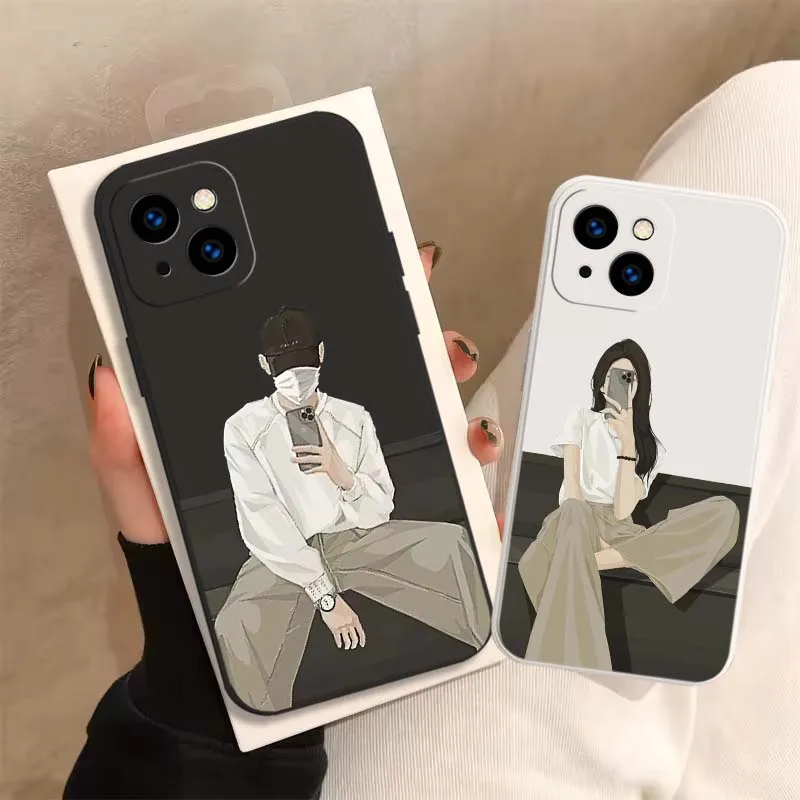 Фото Чехол с изображением женщины, делающей селфи, для Apple IPhone 11 8 7 6 6S SE X XS XR Max Plus, мягкий чехол для телефона №3