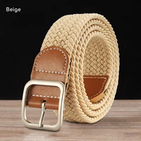 women mens belts metal alloy pin buckle high quality casual knitted canvas belt simple fashion women men waistband
