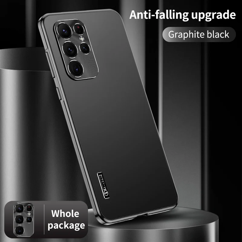 

For Samsung Galaxy S23 S21 S22 ultra case Metal magnetic Camera protective shell for S23 aluminium alloy ultra-thin cover