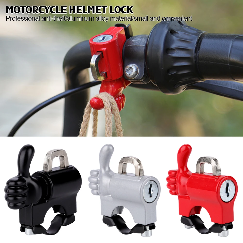 

Creative Anti-theft Helmet Lock Handlebar Mount Motorcycle Electric Motorbike Universal Security Metal Lock with Keys Set
