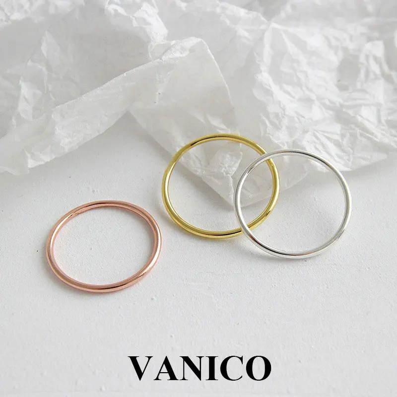 

Sterling Silver 1mm Thin Knuckle Rings Dainty Gold Filled Rose Gold Plated Minimalist Simple Cute Stacking Stackable Finger Ring