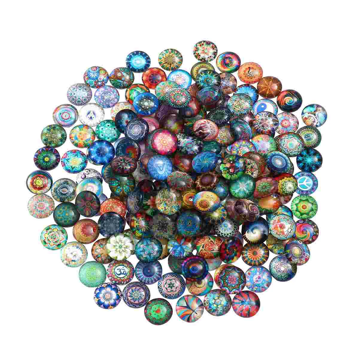 

ROSENICE 200pcs 12mm Mixed Round Mosaic Tiles for Crafts Glass Mosaic Supplies for Jewelry Making