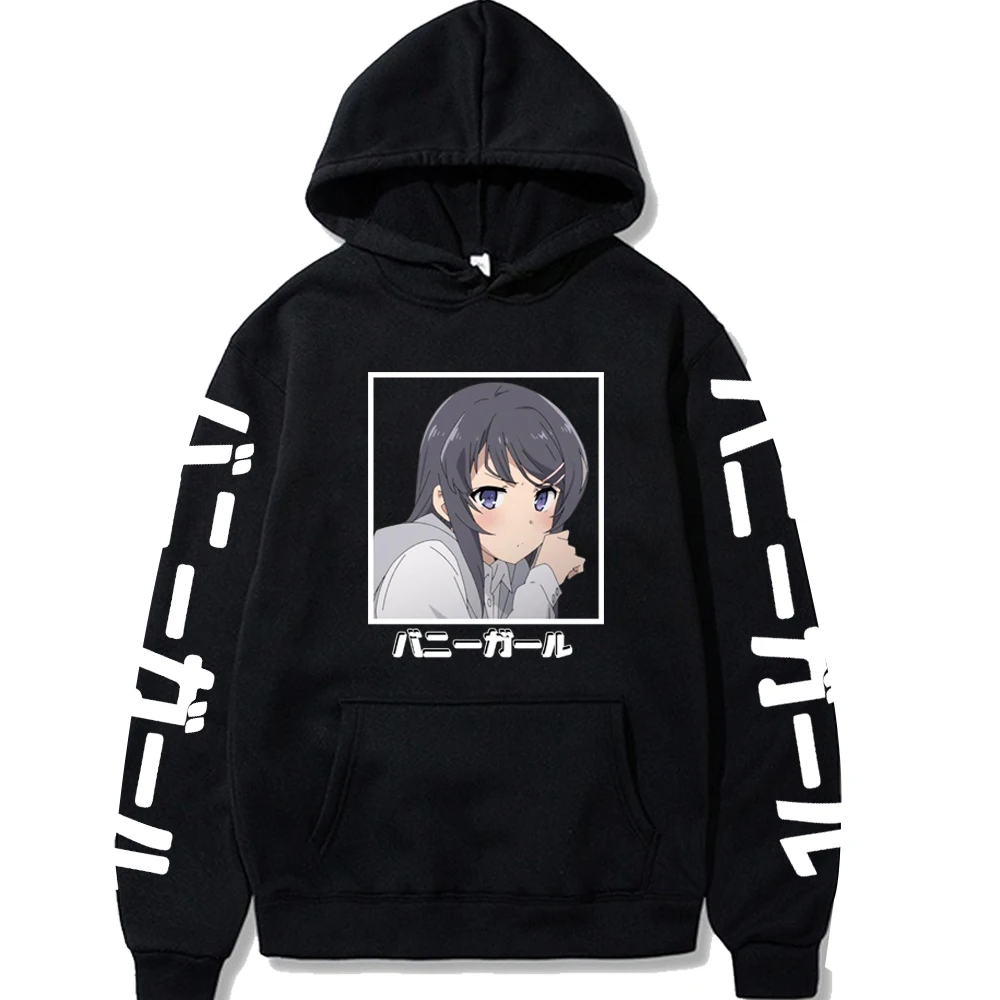 

Anime Sakurajima Mai Hoodies Streetwear Men women Sweatshirt Hip Hop Manga Hoodie