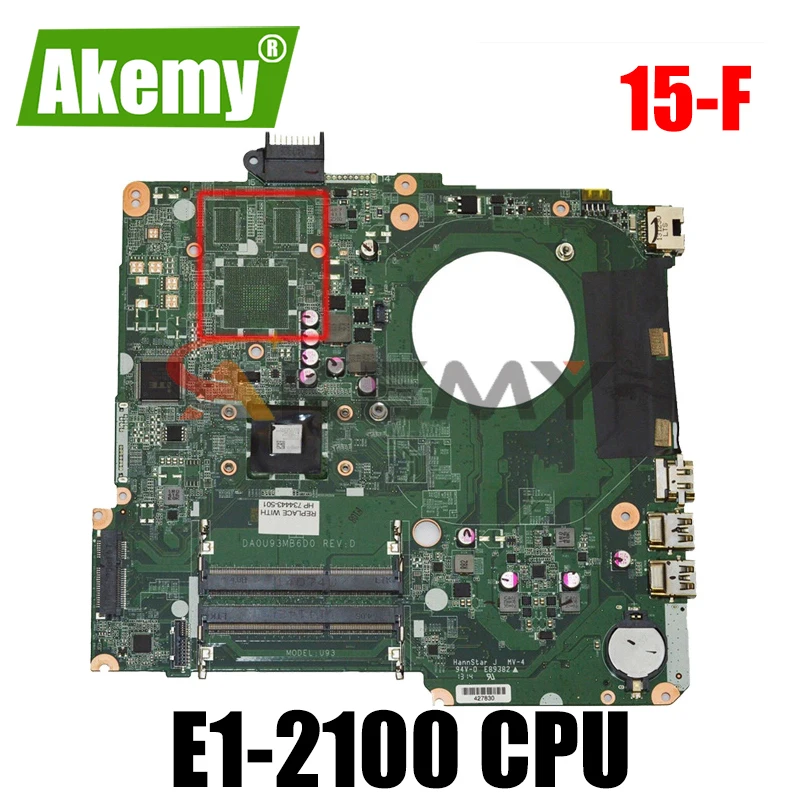 

776783-501 776783-001 материнская плата для ноутбука HP Pavilion 15-F 15-F004DX E1-2100 CPU DDR3 DA0U93MB6D0 материнская плата 100% протестирована
