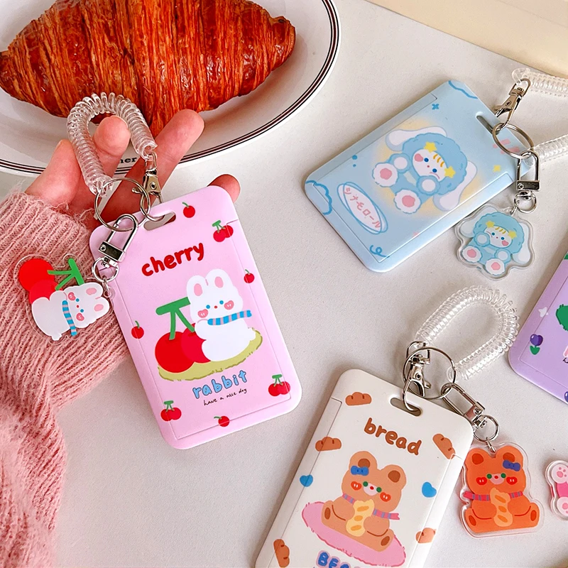 

New Cute Card Holder Kpop ID Card Holder Retractable Lanyard Work Bus Bank Photocard Holder Protective Case Pendant Card Holders