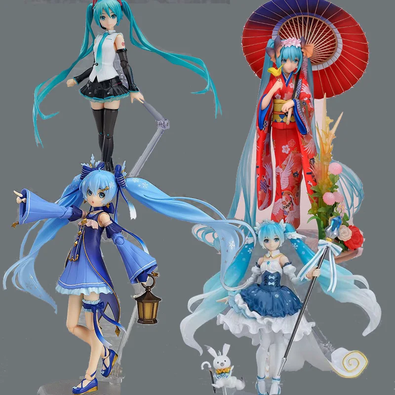 Аниме Figma EX-054 фигурка Мику Хацунэ из снега EX-037 кимоно Сакура прочнее версия V4X для