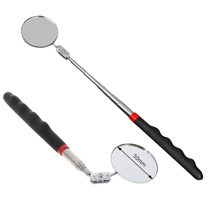 

Car Telescopic Mirror 50mm Inspection Mirror Car Telescopic Detection Lens Inspection Round Reflector Mirror 360 Repair Tool