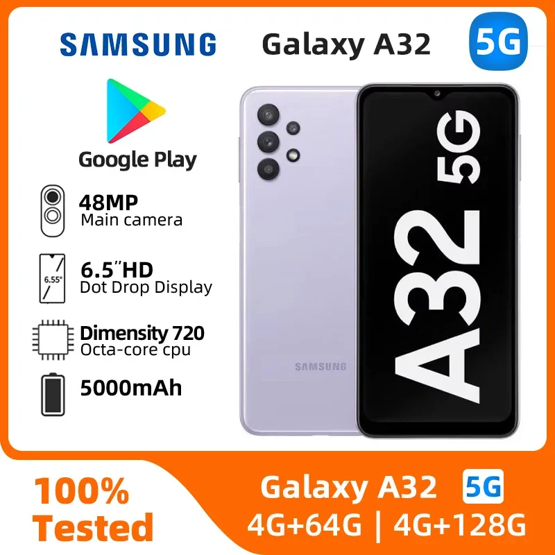 Смартфон Samsung Galaxy A32 5G 4/64ГБ 4/128ГБ Б/у