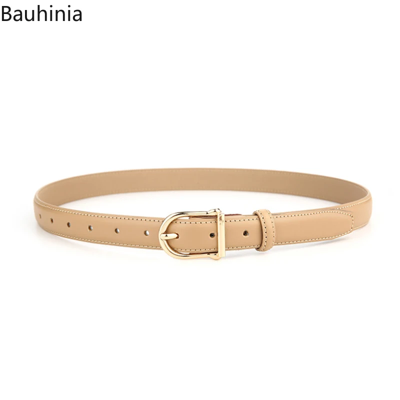 New 105cm Winter Classic All-match Luxury Two-layer Leather Woman Pin buckle belt Simple Square Buckle Design Thin Belt