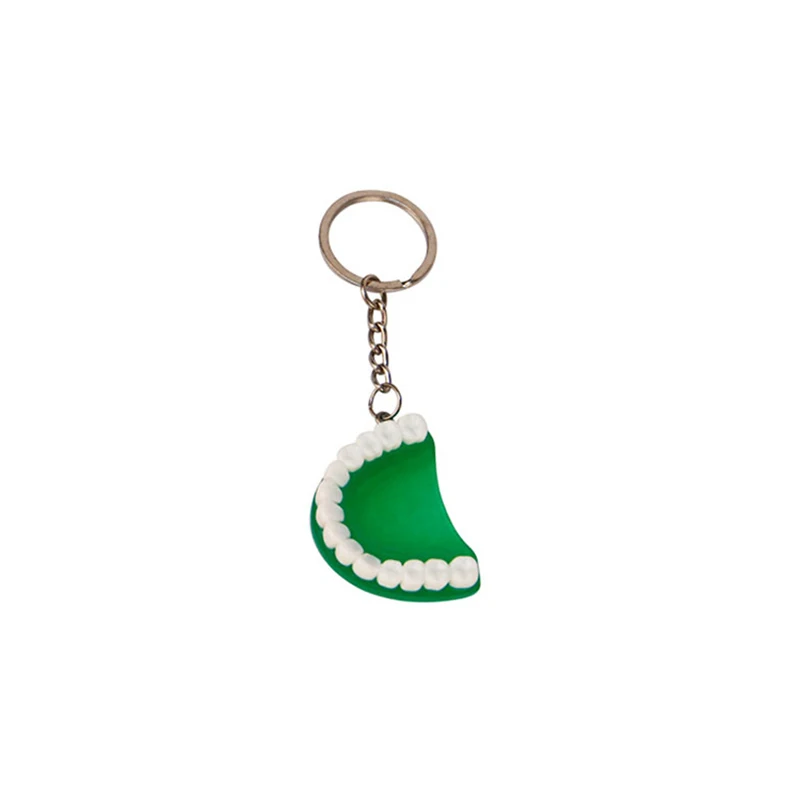 New Colorful Dental Key Chain Molar Upper Jaw Model Shape Denture Keychains Small Pendant Keyring Clinic Gift Jewelry |