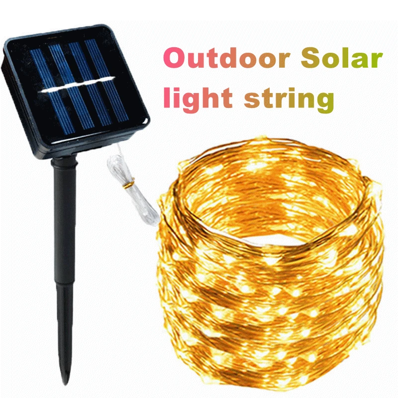 

10M 20M 30M LED Solar Lamp Outdoor LED String Lights Fairy Holiday Christmas Party Garland Solar Garden Decor Waterproof Lights